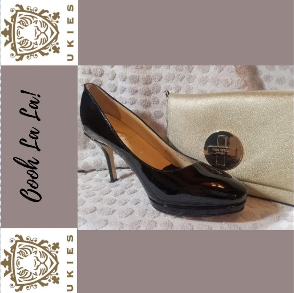 💋UKIES Black Patent Leather Heels💋